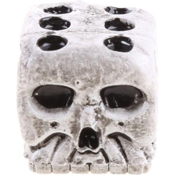 2 Piezas Dados De Calavera Aterradora Dados De Halloween Dados De Esqueleto Dados Cubo Para Club Pub Fiesta De Halloween Dados De Juego De Mesa Para Exteriores Alta Calidad White-image