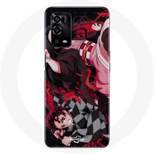 Funda - Maniacase - Oppo A55 4G - Flexible - Negro - Demon Slayer Tanjiro Nezuko-image