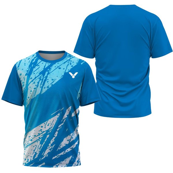 OddychająCa Koszulka MęSka Do Badmintona, Tenisa, Z Nadrukiem 3D, Modna, Sportowa, MęSka, Do SiłOwni, Fitnessu, Z KróTkim RęKawem, Na ZewnąTrz 5XL Blue-image