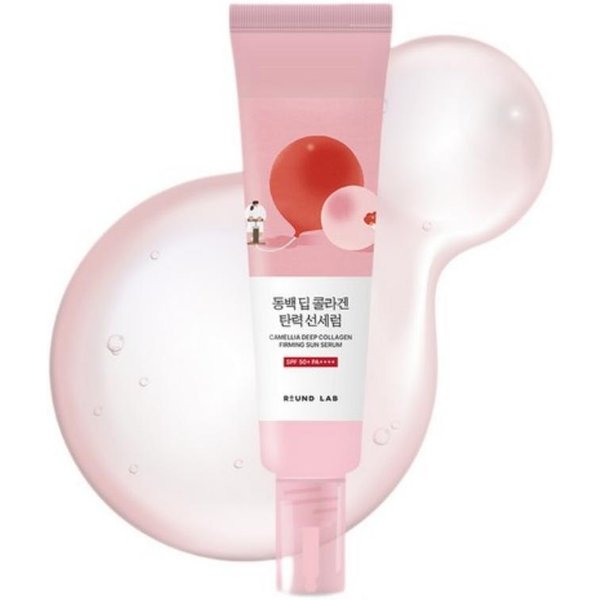 Round LAB Camellia Deep Collagen UjęDrniająCe Serum PrzeciwsłOneczne SPF 50+ Pa++++ 50Ml 50Ml White-image
