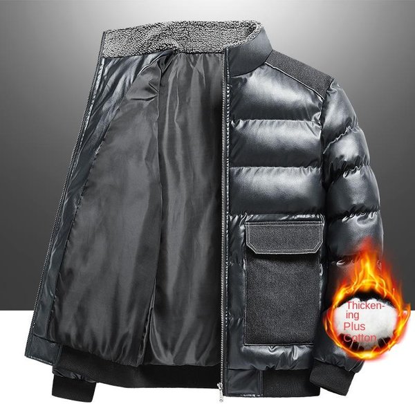 Ropa Acolchada Para Hombre Invierno CáLida Acolchada VersióN Coreana Chaqueta Acolchada Tipo Pan Para Pareja A Prueba De FríO Talla Grande Ropa De Hombre 5XL-image