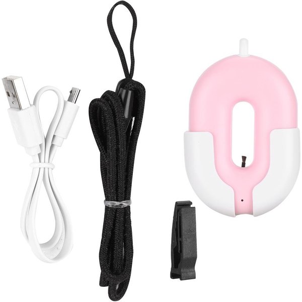 Naszyjnik Do Zawieszania Na Szyi Typ Mini PrzenośNy Oczyszczacz Powietrza Z Jonami Ujemnymi Niski Poziom HałAsu ŁAdowanie USB BiałY RóżOwy-image