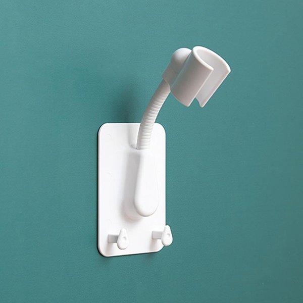 1/2 Piezas Soporte Para Cabezal De Ducha 360° Soporte De Cabezal De Ducha Autoadhesivo Ajustable Montaje En Pared Con 2 Ganchos Soporte SPA BañO Universal-image