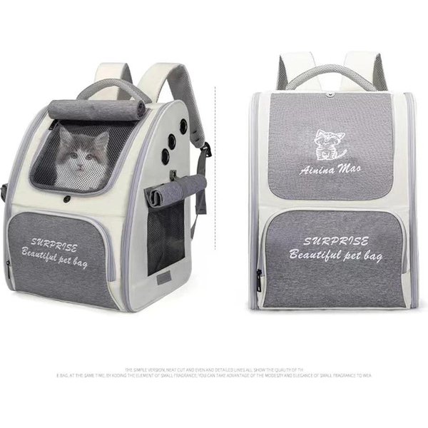 Mochila Para Gatos Bolsa Transportadora Para Mascotas PortáTil Plegable Transpirable Correas Acolchadas FáCiles De Limpiar Mochila Transportadora De Viaje Para Mascotas-image