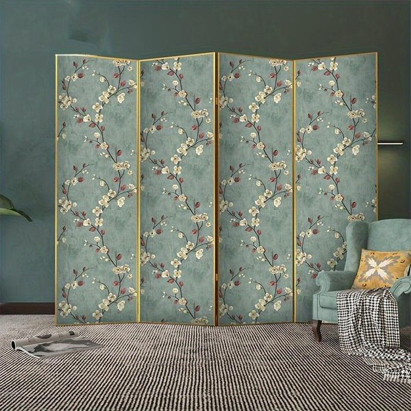 1 Rollo De Papel Tapiz Autoadhesivo Vintage Con DiseñO De Flores De Ciruelo PáLido De 17,7 X 393,7 Pulgadas: Rollo De Vinilo Impermeable Y ExtraíBle Para DecoracióN De Paredes, Muebles Y Gabinetes 45*1000Cm/17.7*393.7In-image