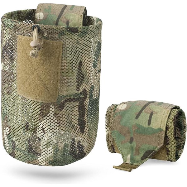 Taktyczna Torba Na ŁUski Molle Outdoorowa Zwijana Ze Sznurkiem Magazynek Utility SkłAdana Torba Na Pas Siatkowa SkłAdana Sport Polowanie EDC Kieszeń Do Domu-image