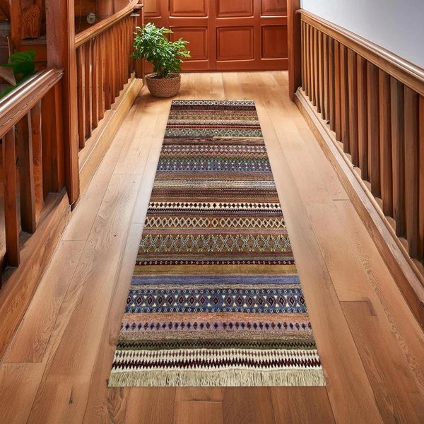 Vintage Tribalny Geometryczny Dywanik Biegacz, MięKki AntypośLizgowy Zmywalny WytrzymałY Mata PodłOgowa Do Przedpokoju Korytarza WystróJ Domu 40X120CM-image