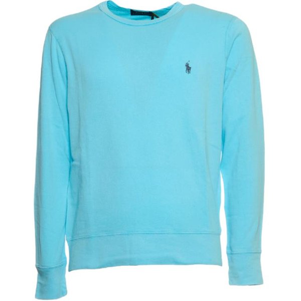 Sudadera De Manga Larga Con Cuello Redondo Y Logo Bordado Polo Ralph Lauren Ss25 Hombre Sudadera Azul Claro 710899996-014 M Blue-image