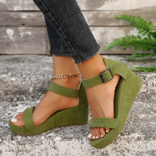 Klapki Na Koturnie Letnie Buty Dla Kobiet SkóRzane Z Odkrytymi Palcami Buty PlażOwe Klapki Na Platformie Damskie PłAskie SandałY Damskie Lato 35-image