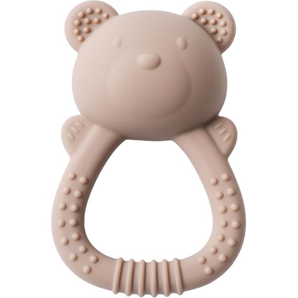 Mordedor De Silicona Para Bebé Oso Campanita Juguetes Mordedores De Grado Alimenticio Sonajero Bebé 0-12 Meses Juguetes Sensoriales De Silicona Mordedor De Silicona Para La DenticióN Café-image