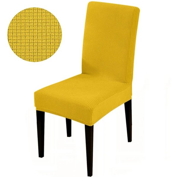 Elastyczny Pokrowiec Na KrzesłO Uniwersalny Rozmiar Tani Pokrowiec Na KrzesłO DużY Elastyczny Pokrowiec Na Siedzisko W Salonie Pokrowce Na KrzesłA Do Domowego Jadalni 1 Piece Yellow-image
