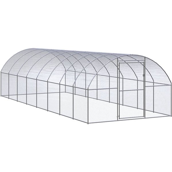 Vidaxl Jaula Exterior Para Pollos, 3X8X2 M, Acero Galvanizado-image