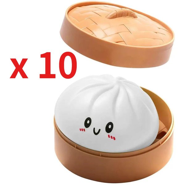 Kolorowe PierożKi Squishies PiłEczki Antystresowe Fidget Zabawki Sensoryczne Symulacja Jedzenia Squishies BułKa Z Parowarem PiłEczka Z Ciasta Do śCiskania Prezenty-image