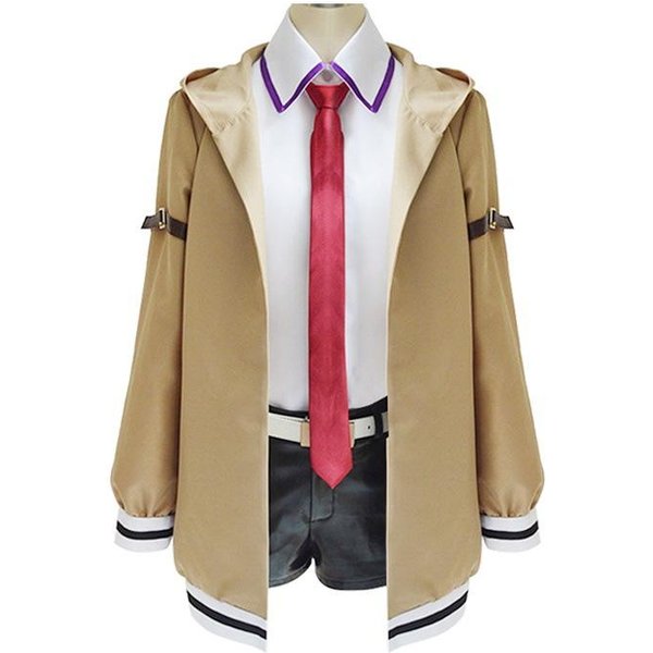 Anime Steins Gate Makise Kurisu Mundur Garnitur Kostium Cosplay Christina Kurtka WiatróWka Koszula Spodenki Kobieta Kostium Na Halloween XXL-image