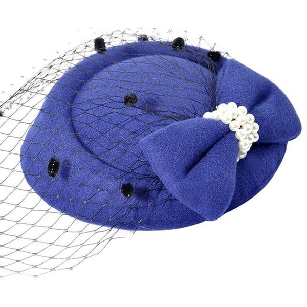 Sombrero Pastillero Para Mujer, Tocado Con Lazo A La Moda, Tocado Con Velos Para Boda, Fiesta, Iglesia, CóCtel, Sombrero, Accesorio Para El Cabello-image