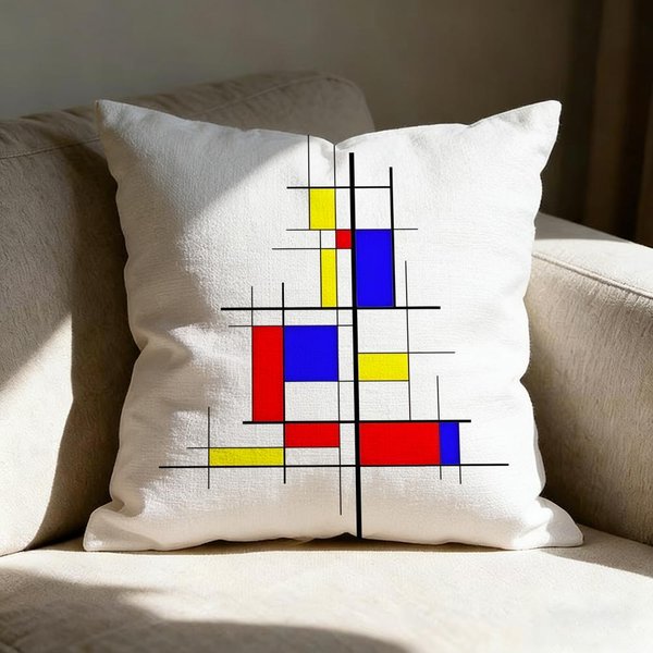 Funda De Almohada B-Bauhaus, Impresa Por Ambos Lados, CojíN De Sofá, Almohada Para Cabecero De Dormitorio 50X50Cm-image