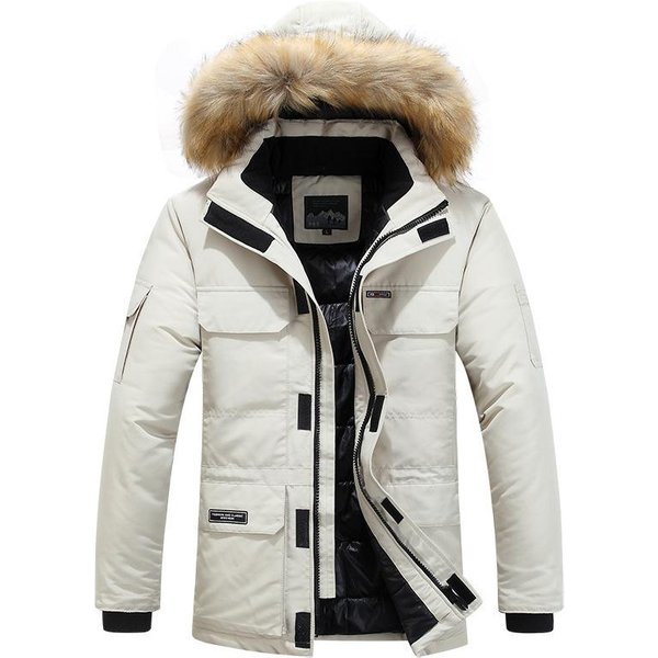 Abrigo Acolchado De AlgodóN Para Hombre, Abrigo Acolchado De AlgodóN Grueso De OtoñO E Invierno, Abrigo De AlgodóN De Longitud Media Para Hombre, Abrigo Con Capucha A Prueba De FríO 6XL Black-image