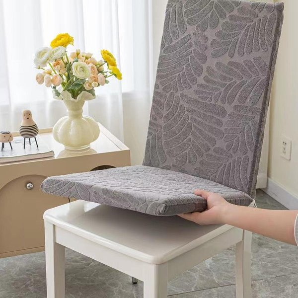 Funda De Silla Nueva Sencilla CojíN Funda De Silla EláStica Universal CojíN CojíN Integrado Asiento Taburete Funda 50*40*40Cm-image