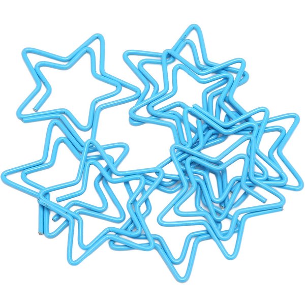 100 Clips De Papel Con Forma De Estrella, Chapados En Oro, Resistentes Al óXido, PráCticos Clips MetáLicos Para Oficina.-image
