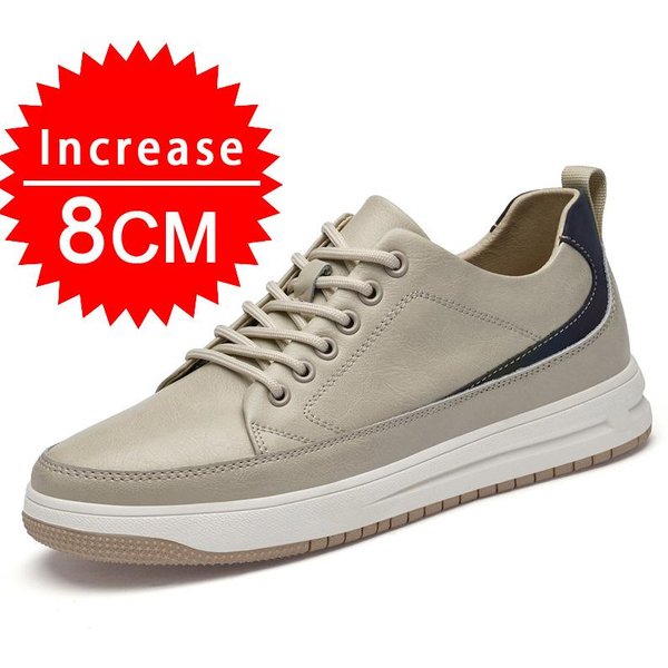 Zapatos Con Alzas Informales Para Hombre, Zapatos Con Aumento De Altura Para Hombre, Zapatos Blancos Con Aumento De Altura, Zapatos Negros, Zapatos Altos De 6/8 Cm, Zapatillas Con Alzas 41-image