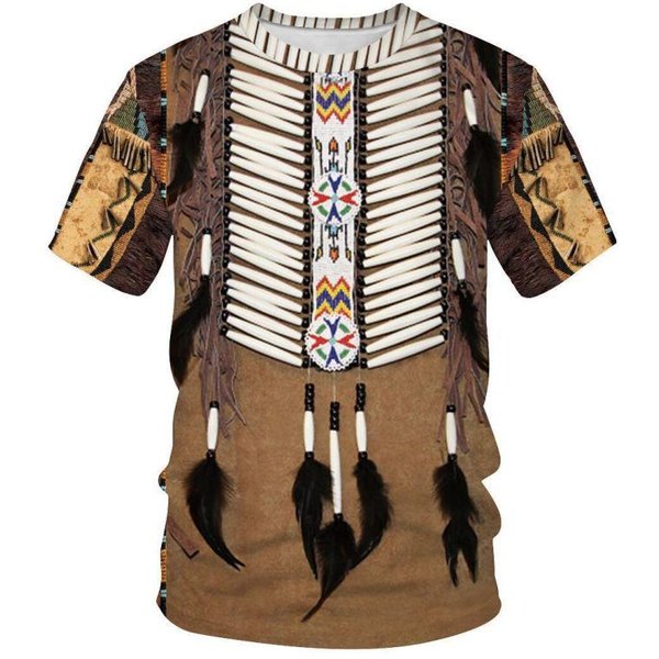 T-Shirt MęSki Odzież Unisex Styl Indyjski T-Shirty Z Nadrukiem 3D Letnie Topy Z KróTkim RęKawem Moda Casual Koszulki Oversize 4XL-image