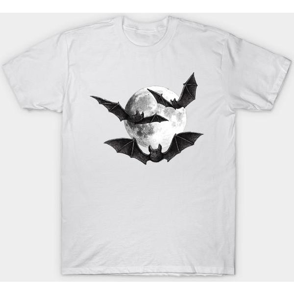 Camiseta Mujer MurciéLagos Criaturas De La Noche ImpresióN Harajuku Kawaii Camiseta Verano Manga Corta Camiseta Superior Femenina 4XL Blanco-image