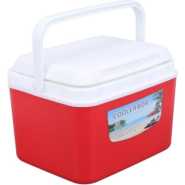 Nevera PortáTil De 5 Litros, Gran Capacidad, Multifuncional, Mantiene La Comida Fresca Y Las Bebidas Frescas, Aislada. Rojo-image