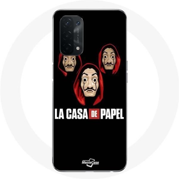 Funda Para Oppo A74 5G - Maniacase - MáScara Y Logo - Flexible - Blanco - Mixto-image