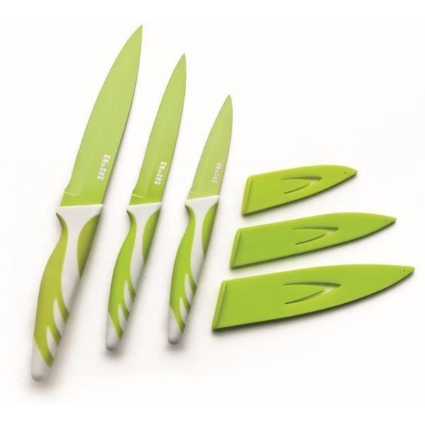Ibili 727612 Cuchillo De Cocina Antiadherente Acero Inoxidable Verde 12,50 Cm Verde-image