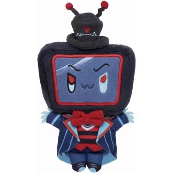 10Cm Hazbin ZłY Szef Pluszowa Lalka Vox Wisiorek Zbierz Mini El Vox Pluszowe Zabawki Kerring Plecak ŚWięTa Urodziny Prezenty Lalki 10Cm Black-image