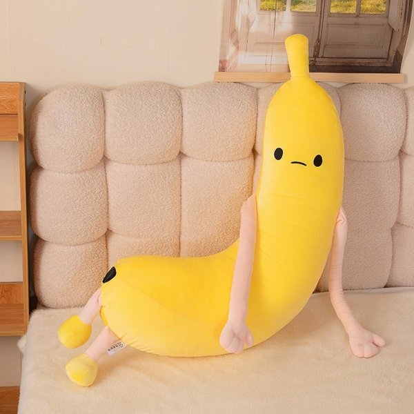 80/100 Cm Humanoidalna Pluszowa Zabawka Banan BakłAżAn Wypchana Pluszowa Owocowa Maskotka Towarzysz Do Spania Prezent 80Cm-image