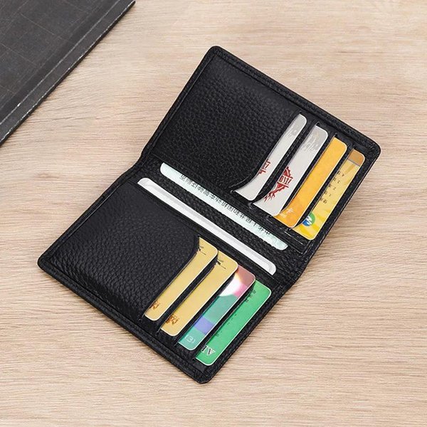 Rfid Wielofunkcyjny SkóRzany MęSki Portfel Na Karty Kredytowe Slim Documents MęSki Rfid BlokująCy Klips Na Karty Kredytowe Karta Kredytowa-image