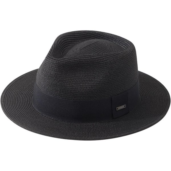 Sombreros De Sol Panama De Cabeza Grande Para Verano 59-61 Cm Hombres Ala Ancha Sombrero De Paja Jazz Sombrilla ProteccióN Solar Sombrero De Playa Unisex Tallas Grandes Fedoras M 54-58Cm Black-image
