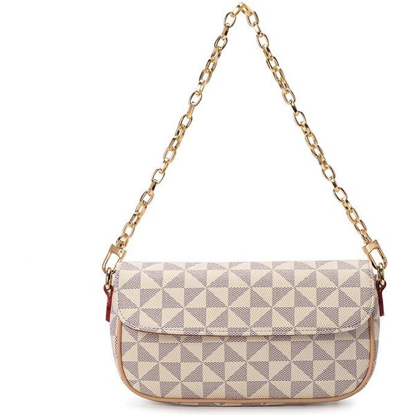 Bolso De Mujer Bolso De Hombro Lujo Ligero Retro Casual Moda Bolso De Hombro ÚNico Cruzado VersáTil Bolso Cuadrado PequeñO Blanco-image