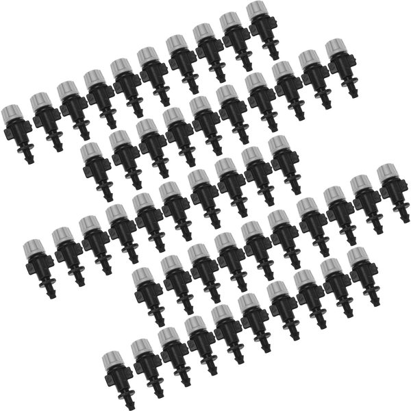 Zestaw 50 Szt. Dysze MgiełKowe GłOwica Zraszacza Atomizer Do Ogrodowego Systemu Nawadniania Kropelkowego Gray-image