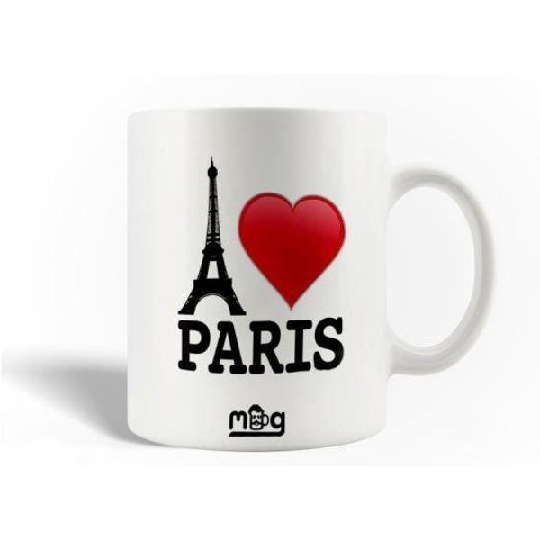 Kubek Ceramiczny - Maniacase - I Love Paris - 30Cl - BiałY - MożNa Myć W Zmywarce-image