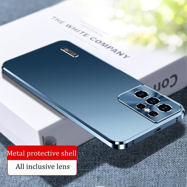 Luksusowe Metalowe Magnetyczne Etui Dla Samsung Galaxy S26 S25 S24 S23 S22 S21 Ultra Plus Pokrowiec PełNa Ochrona Obiektywu Aluminiowy Stop Pokrowiec Na Telefon For Samsung S26 Niebieski-image