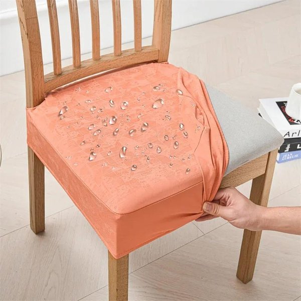 1/6 Piezas Funda Impermeable De Cuero PU Para Silla Desmontable Fundas EláSticas Para Asiento De Sillas De Comedor Para Cocina El Boda 1PC-image