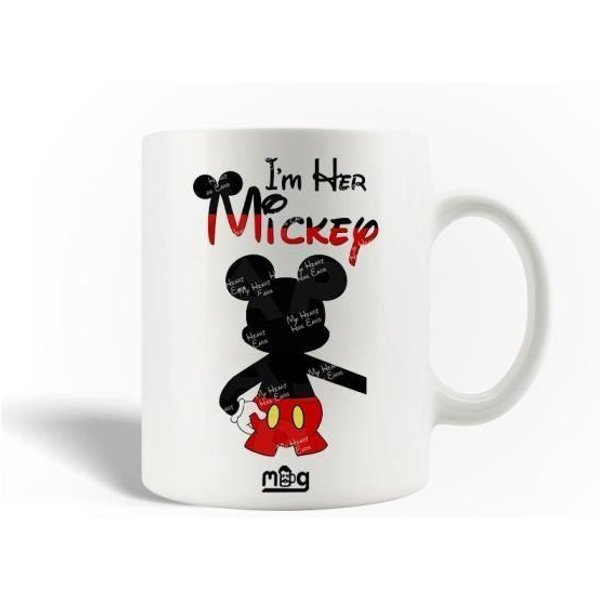 Taza De CeráMica - Mickey Mouse - Estoy Aquí Mickey - 30Cl - Apta Para Lavavajillas - Blanco-image
