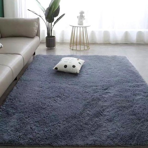 Alfombra Gris Claro Para Sala De Estar, Alfombra De Felpa Para El Suelo Del Dormitorio, Alfombras Mullidas, Alfombras Antideslizantes Para DecoracióN Del Hogar, Alfombras De Terciopelo Suave, Manta Para NiñOs 40X60Cm(15.7X23.6In) Rojo-image