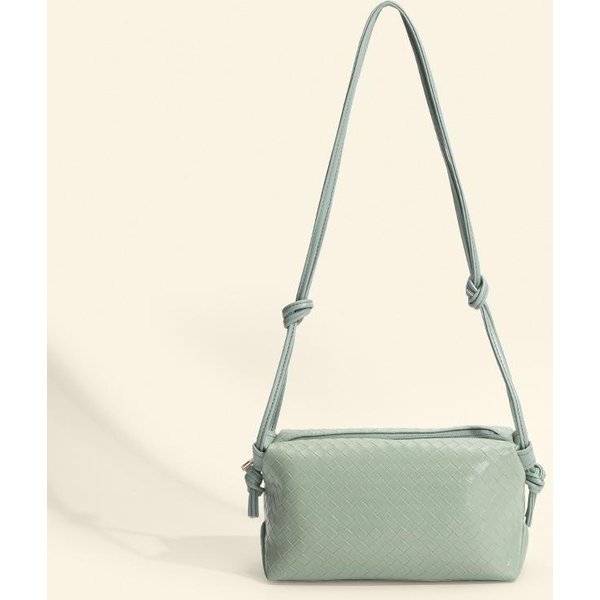 Bolsos Tejidos De Moda De DiseñO De Nicho, Bolsos Cuadrados PequeñOs, Bolsos Boston, Bolsos VersáTiles De Hombro ÚNico Y Cruzados, Bolsos Tipo Cubo, Bolsos Para Mujer Azul-image