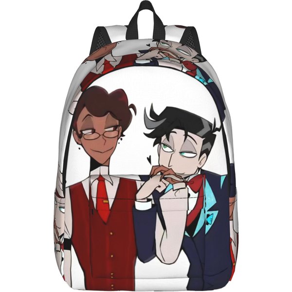 R-Radiostatic Vox Alastor Mochila CláSica Deportiva Escuela Secundaria Senderismo Viaje Mochila De DíA Para Hombres Mujeres Bolso De Hombro Para PortáTil 14 Inches-image