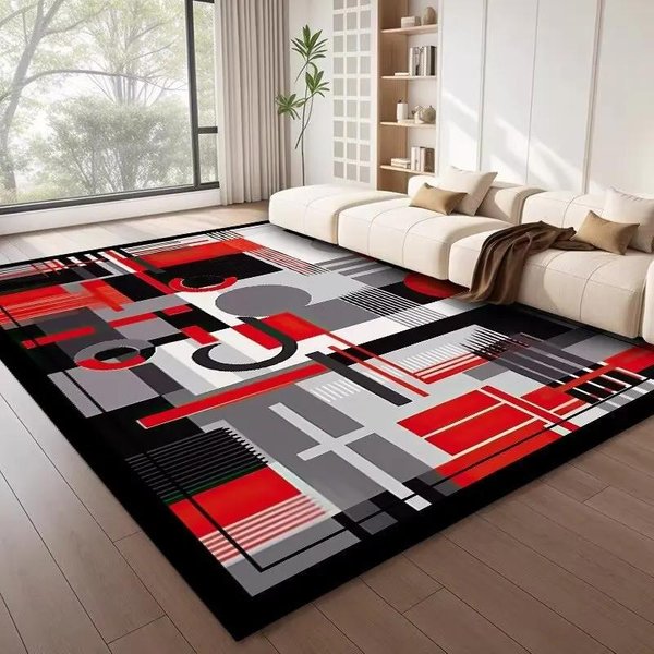 Alfombras Modernas Estilo NóRdico Alfombras De Mesita De Noche Para Dormitorio Alfombra De Suelo DecoracióN De Sofá De Sala De Estar Boho Alfombra Antideslizante DecoracióN Del Hogar Alfombras Grandes 120X200CM (3.9X6.6FT-image