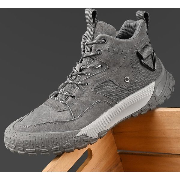 Botas De Hombre Zapatillas De Invierno Nuevas Zapatos CáLidos Para Hombre Impermeables Antideslizantes Zapatillas De Felpa Masculino Zapatos Tenis Botas Zapatillas De Hombre Invierno 45 Gray-image
