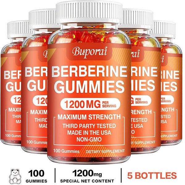 Gomitas De Berberina Buporai, Que Contienen 1200 Mg De Berberina Y Extracto De Canela De CeiláN, Adecuadas Tanto Para Hombres Como Para Mujeres. 100*5-image