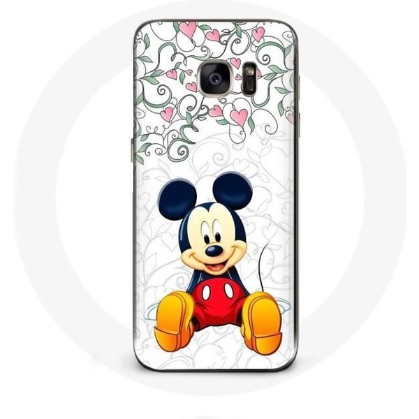 Funda Samsung Galaxy S7 Mickey Mouse Flores Corazones-image