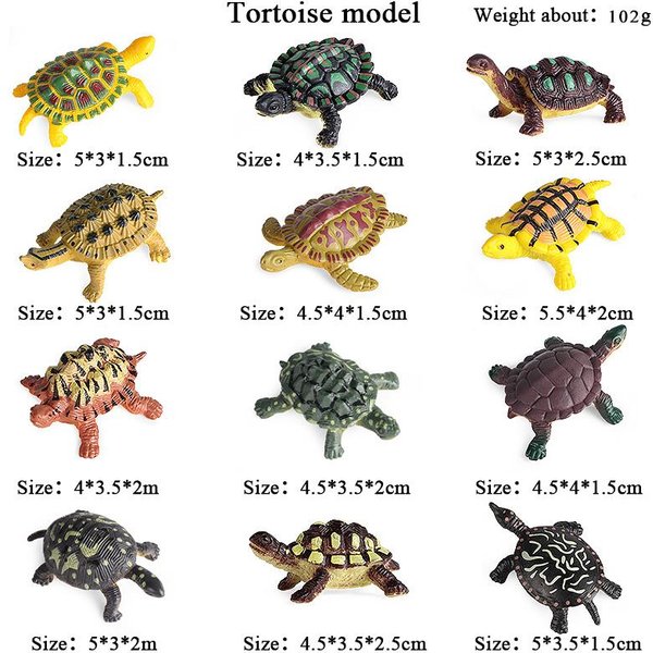 Oenux Animales De Vida Marina Modelo Tortuga LaúD Ciclo De Crecimiento Figuras OceáNicas Figuras De AccióN PVC ColeccióN Juguete Para NiñOs Regalo Black-image