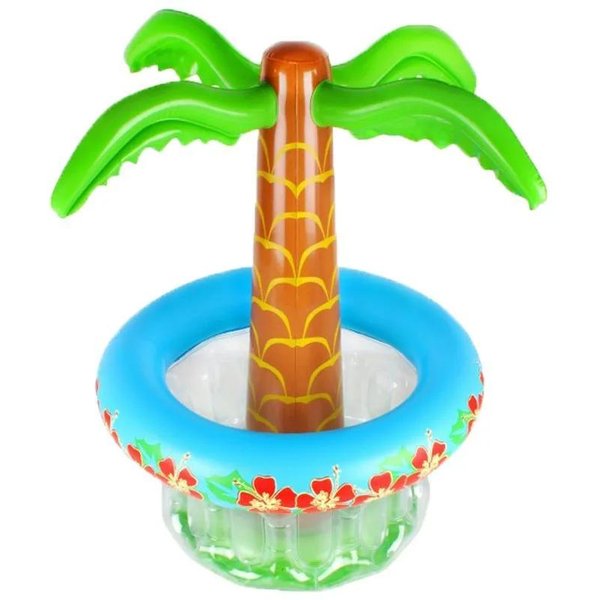 ÁRbol De Coco Inflable Tropical Enfriador Portavasos Y Cubo De Hielo Para Piscina Combinado EstacióN De Bebidas PortáTil Para Fiesta En La Playa O Piscina-image