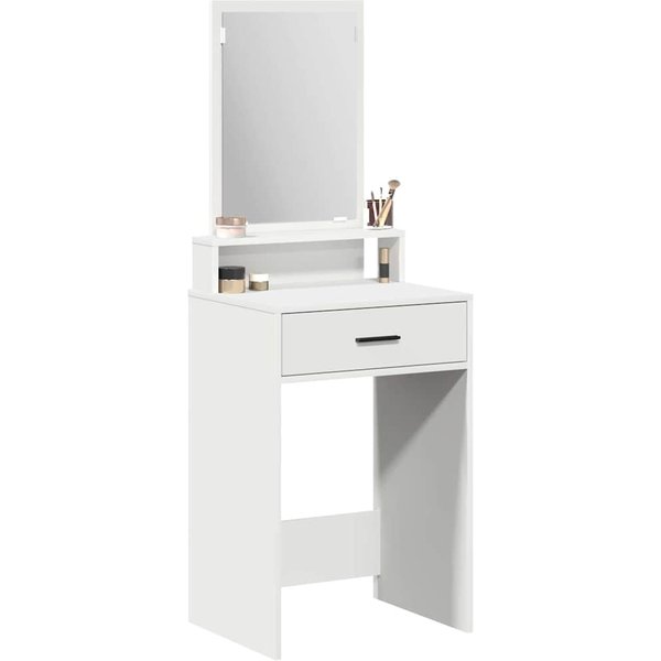 Tocador Blanco Con Cajones 50 X 41 X 140 Cm Madera De IngenieríA-image