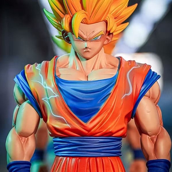 JT Statua Dragon Ball Z Ssj1 Ssj2 Goku Figurka Son Goku Super Saiyan Figurki Akcji 30Cm/11.81Inch Model Kolekcjonerski Zabawki Prezenty No Box-image
